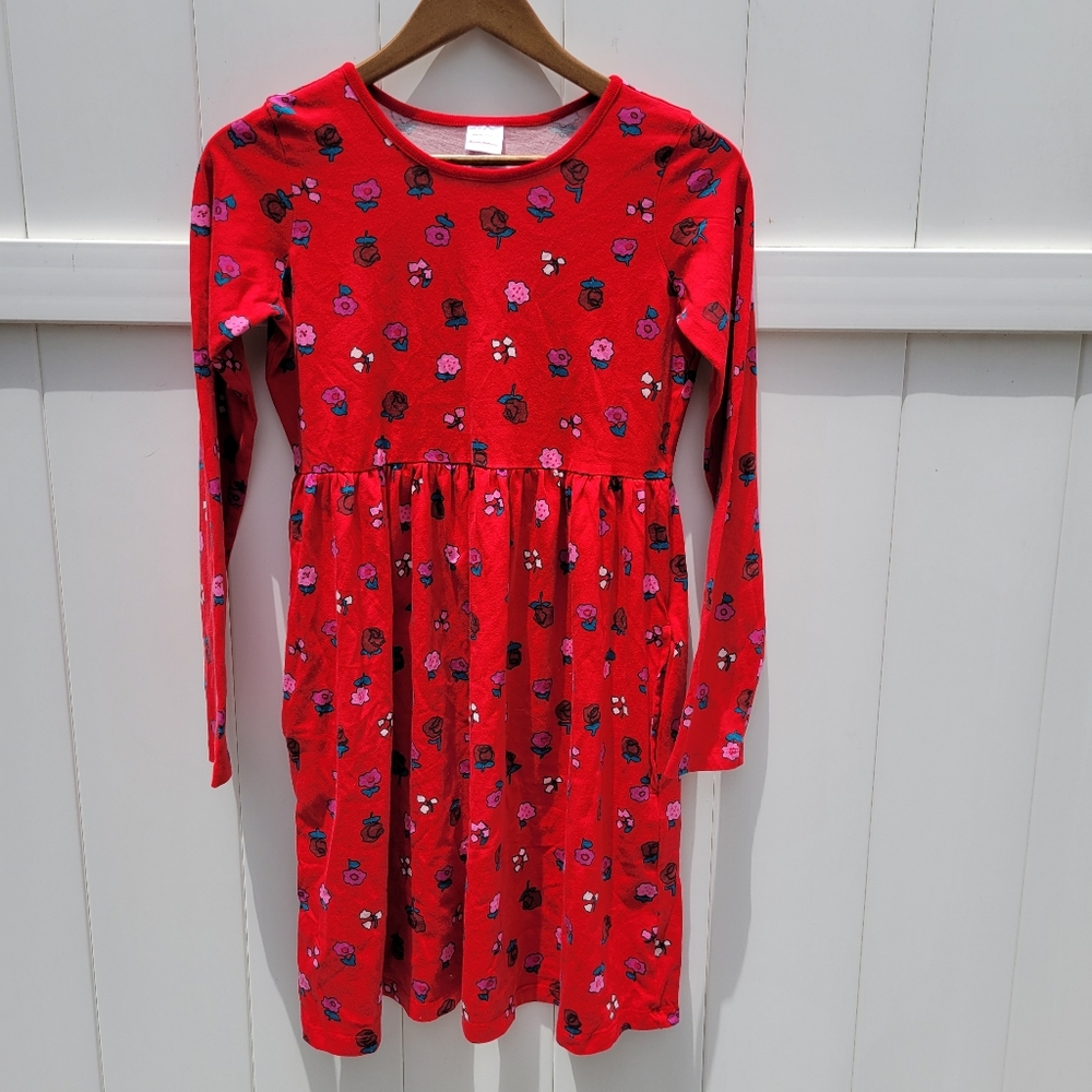 Red floral dress 14-16
